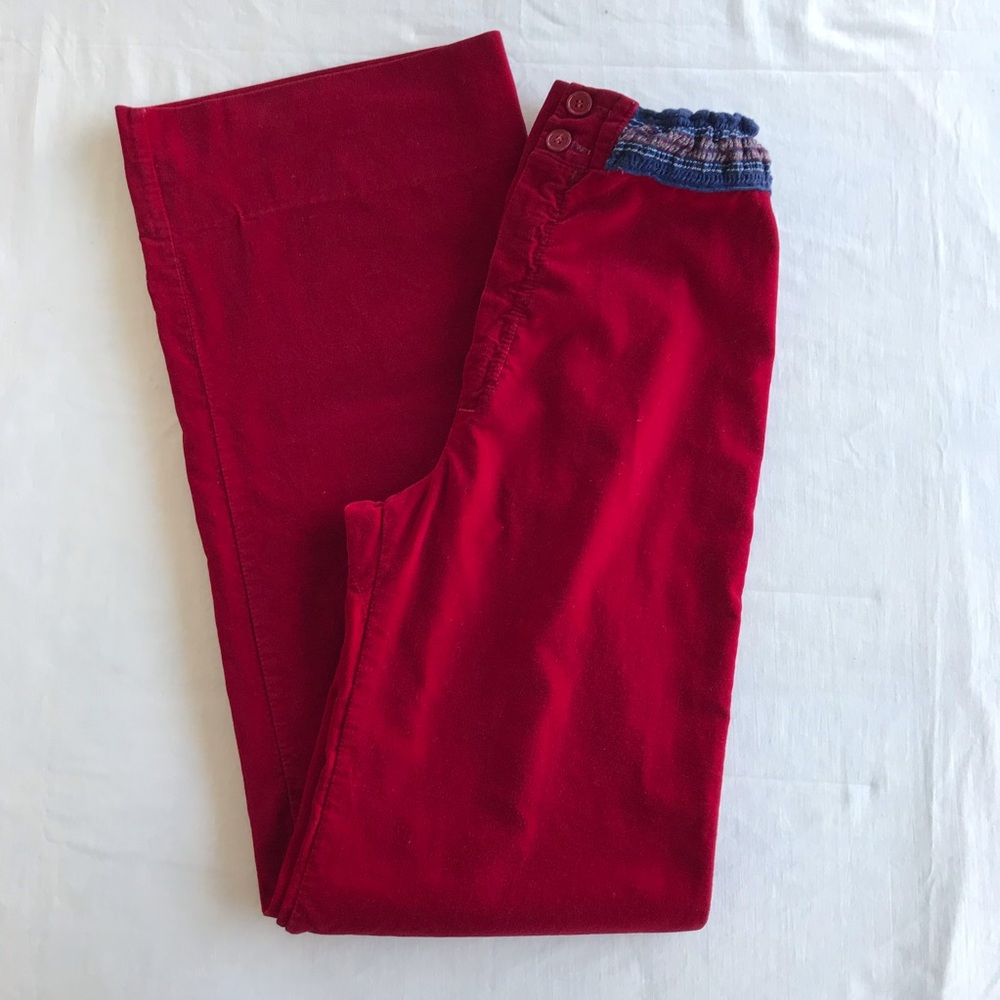 Vintage Red Velour Pants